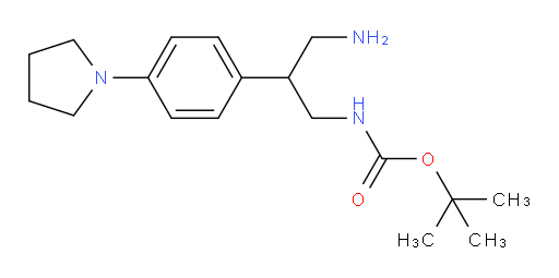 tert-butyl N-{3-amino-2-[4-(pyrrolidin-1-yl)phenyl]propyl}carbamate