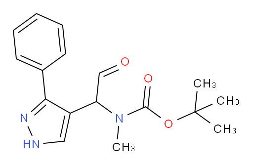 tert-butyl N-methyl-N-[2-oxo-1-(3-phenyl-1H-pyrazol-4-yl)ethyl]carbamate