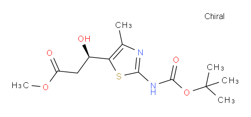 methyl (3R)-3-(2-{[(tert-butoxy)carbonyl]amino}-4-methyl-1,3-thiazol-5-yl)-3-hydroxypropanoate