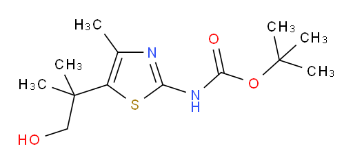 tert-butyl N-[5-(1-hydroxy-2-methylpropan-2-yl)-4-methyl-1,3-thiazol-2-yl]carbamate