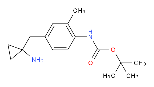tert-butyl N-{4-[(1-aminocyclopropyl)methyl]-2-methylphenyl}carbamate