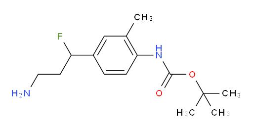 tert-butyl N-[4-(3-amino-1-fluoropropyl)-2-methylphenyl]carbamate