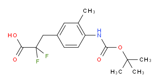 3-(4-{[(tert-butoxy)carbonyl]amino}-3-methylphenyl)-2,2-difluoropropanoic acid