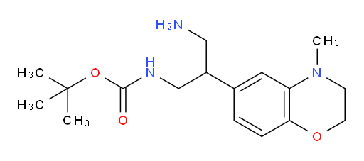 tert-butyl N-[3-amino-2-(4-methyl-3,4-dihydro-2H-1,4-benzoxazin-6-yl)propyl]carbamate