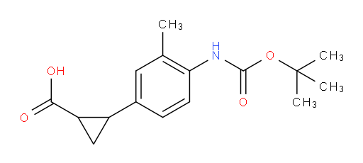 2-(4-{[(tert-butoxy)carbonyl]amino}-3-methylphenyl)cyclopropane-1-carboxylic acid