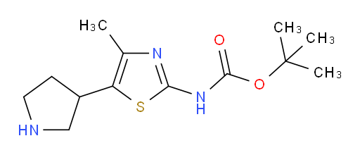 tert-butyl N-[4-methyl-5-(pyrrolidin-3-yl)-1,3-thiazol-2-yl]carbamate