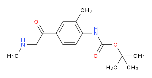tert-butyl N-{2-methyl-4-[2-(methylamino)acetyl]phenyl}carbamate