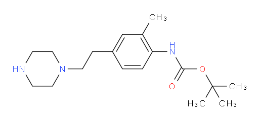 tert-butyl N-{2-methyl-4-[2-(piperazin-1-yl)ethyl]phenyl}carbamate