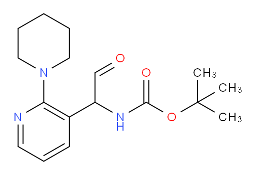 tert-butyl N-{2-oxo-1-[2-(piperidin-1-yl)pyridin-3-yl]ethyl}carbamate