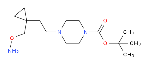 tert-butyl 4-(2-{1-[(aminooxy)methyl]cyclopropyl}ethyl)piperazine-1-carboxylate