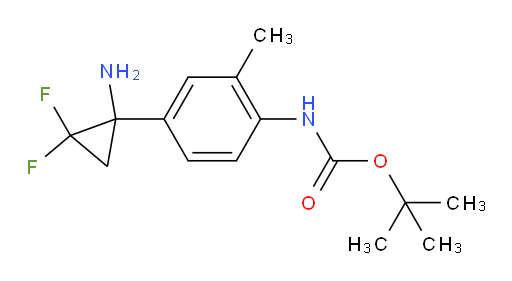 tert-butyl N-[4-(1-amino-2,2-difluorocyclopropyl)-2-methylphenyl]carbamate