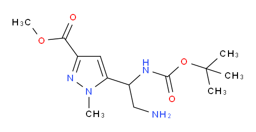 methyl 5-(2-amino-1-{[(tert-butoxy)carbonyl]amino}ethyl)-1-methyl-1H-pyrazole-3-carboxylate