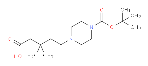 5-{4-[(tert-butoxy)carbonyl]piperazin-1-yl}-3,3-dimethylpentanoic acid
