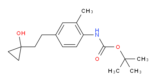 tert-butyl N-{4-[2-(1-hydroxycyclopropyl)ethyl]-2-methylphenyl}carbamate