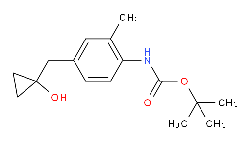 tert-butyl N-{4-[(1-hydroxycyclopropyl)methyl]-2-methylphenyl}carbamate