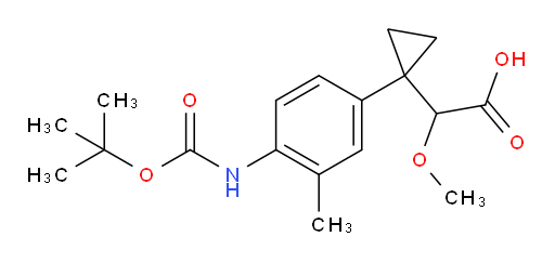 2-[1-(4-{[(tert-butoxy)carbonyl]amino}-3-methylphenyl)cyclopropyl]-2-methoxyacetic acid