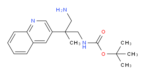 tert-butyl N-[3-amino-2-methyl-2-(quinolin-3-yl)propyl]carbamate