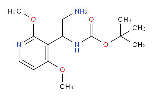 tert-butyl N-[2-amino-1-(2,4-dimethoxypyridin-3-yl)ethyl]carbamate