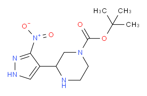 tert-butyl 3-(3-nitro-1H-pyrazol-4-yl)piperazine-1-carboxylate