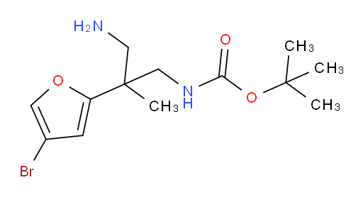 tert-butyl N-[3-amino-2-(4-bromofuran-2-yl)-2-methylpropyl]carbamate