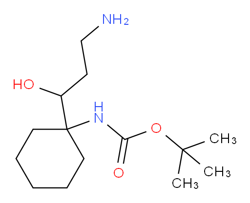 tert-butyl N-[1-(3-amino-1-hydroxypropyl)cyclohexyl]carbamate