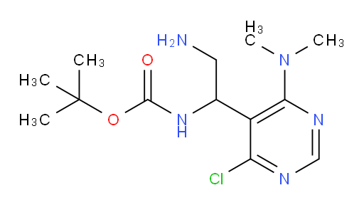 tert-butyl N-{2-amino-1-[4-chloro-6-(dimethylamino)pyrimidin-5-yl]ethyl}carbamate