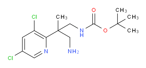 tert-butyl N-[3-amino-2-(3,5-dichloropyridin-2-yl)-2-methylpropyl]carbamate
