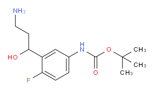 tert-butyl N-[3-(3-amino-1-hydroxypropyl)-4-fluorophenyl]carbamate