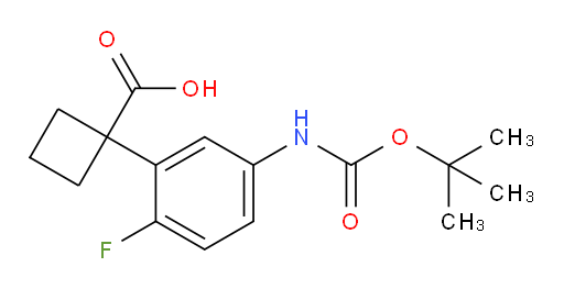 1-(5-{[(tert-butoxy)carbonyl]amino}-2-fluorophenyl)cyclobutane-1-carboxylic acid