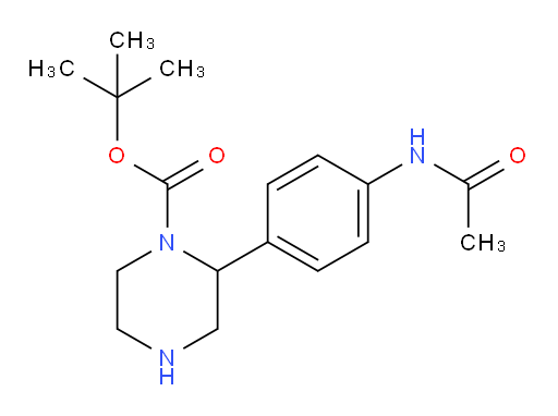 tert-butyl 2-(4-acetamidophenyl)piperazine-1-carboxylate