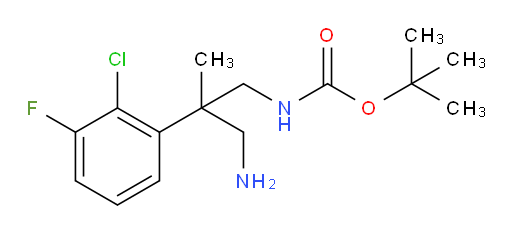 tert-butyl N-[3-amino-2-(2-chloro-3-fluorophenyl)-2-methylpropyl]carbamate