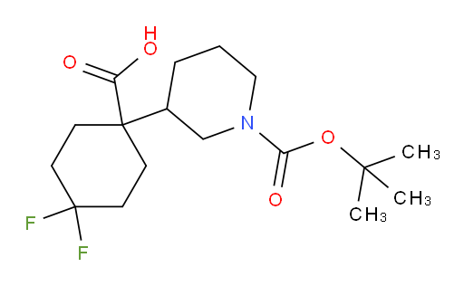 1-{1-[(tert-butoxy)carbonyl]piperidin-3-yl}-4,4-difluorocyclohexane-1-carboxylic acid