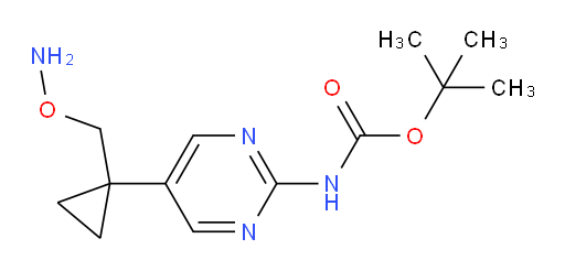 tert-butyl N-(5-{1-[(aminooxy)methyl]cyclopropyl}pyrimidin-2-yl)carbamate