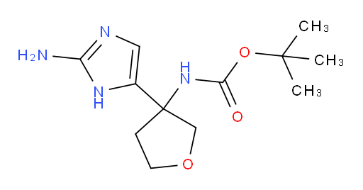 tert-butyl N-[3-(2-amino-1H-imidazol-5-yl)oxolan-3-yl]carbamate