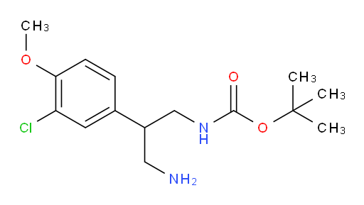 tert-butyl N-[3-amino-2-(3-chloro-4-methoxyphenyl)propyl]carbamate