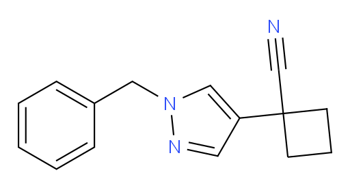 1-(1-benzyl-1H-pyrazol-4-yl)cyclobutane-1-carbonitrile
