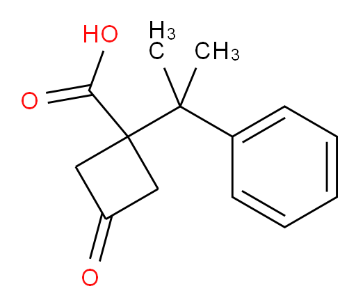 3-oxo-1-(2-phenylpropan-2-yl)cyclobutane-1-carboxylic acid