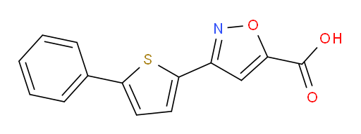 3-(5-phenylthiophen-2-yl)-1,2-oxazole-5-carboxylic acid