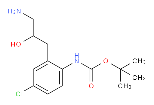 tert-butyl N-[2-(3-amino-2-hydroxypropyl)-4-chlorophenyl]carbamate