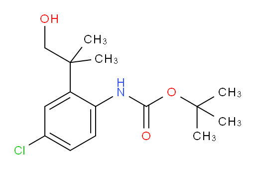 tert-butyl N-[4-chloro-2-(1-hydroxy-2-methylpropan-2-yl)phenyl]carbamate