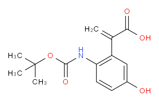 2-(2-{[(tert-butoxy)carbonyl]amino}-5-hydroxyphenyl)prop-2-enoic acid
