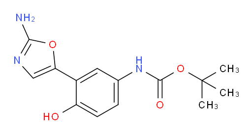 tert-butyl N-[3-(2-amino-1,3-oxazol-5-yl)-4-hydroxyphenyl]carbamate