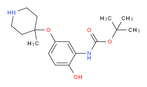 tert-butyl N-{2-hydroxy-5-[(4-methylpiperidin-4-yl)oxy]phenyl}carbamate