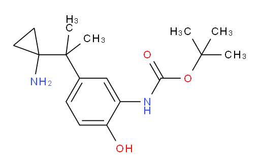 tert-butyl N-{5-[2-(1-aminocyclopropyl)propan-2-yl]-2-hydroxyphenyl}carbamate