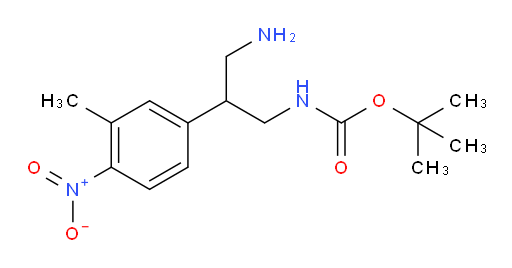 tert-butyl N-[3-amino-2-(3-methyl-4-nitrophenyl)propyl]carbamate