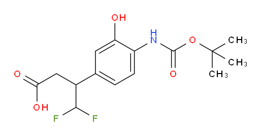 3-(4-{[(tert-butoxy)carbonyl]amino}-3-hydroxyphenyl)-4,4-difluorobutanoic acid