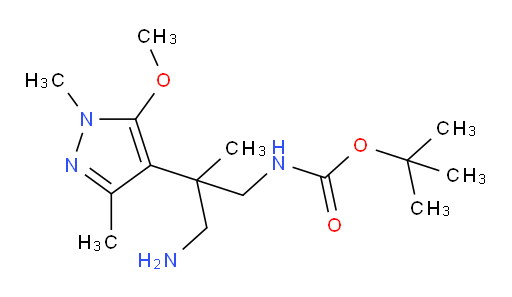 tert-butyl N-[3-amino-2-(5-methoxy-1,3-dimethyl-1H-pyrazol-4-yl)-2-methylpropyl]carbamate