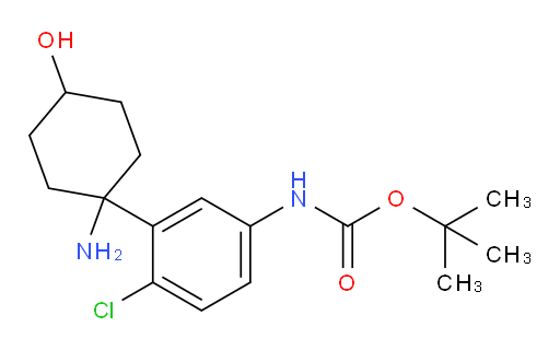 tert-butyl N-[3-(1-amino-4-hydroxycyclohexyl)-4-chlorophenyl]carbamate