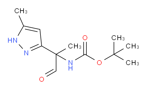 tert-butyl N-[2-(5-methyl-1H-pyrazol-3-yl)-1-oxopropan-2-yl]carbamate