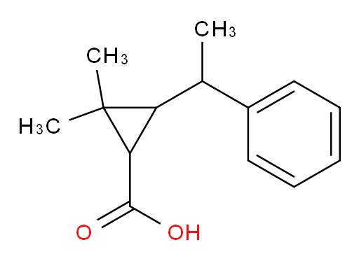 2,2-dimethyl-3-(1-phenylethyl)cyclopropane-1-carboxylic acid